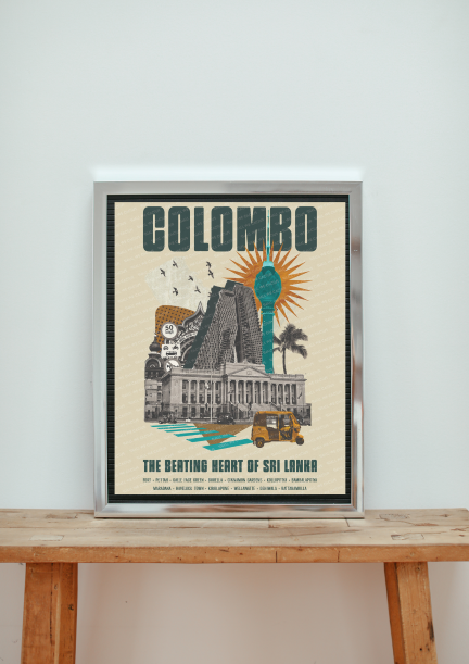 ColomboSriLankanPosterPostcard