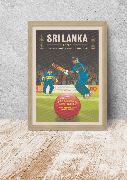 CricketWorldCup1996SriLankanPosterPostcard